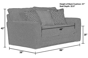 Jackson - Cutler - Gliding Loveseat - Ash - 5th Avenue Furniture