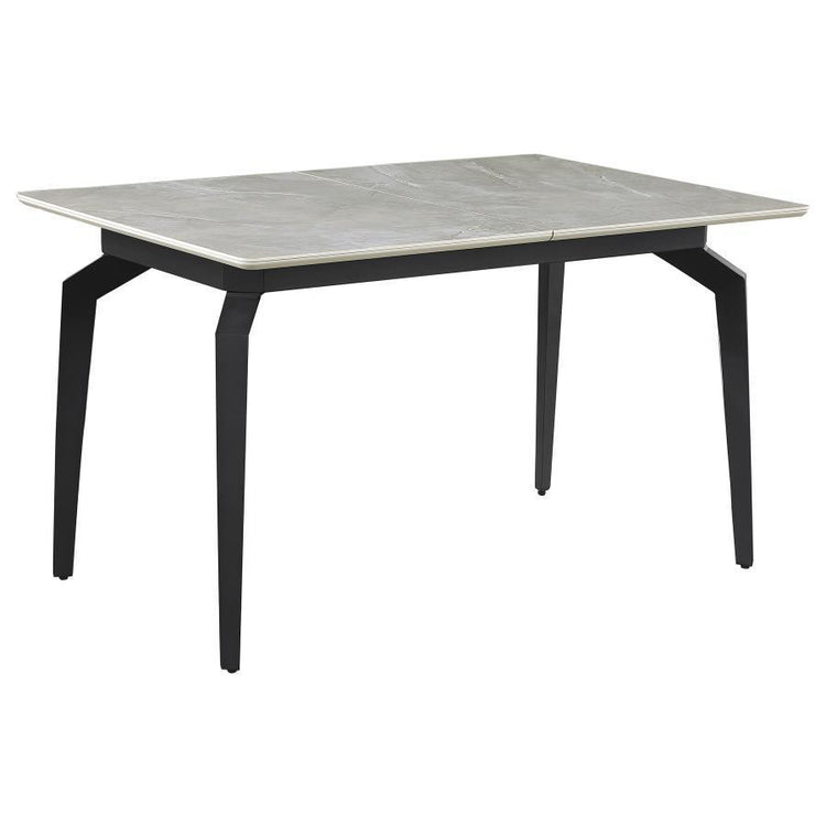 CoasterEssence - Mina - Rectangular Dining Table - Gray Ceramic And Sandy Black - 5th Avenue Furniture