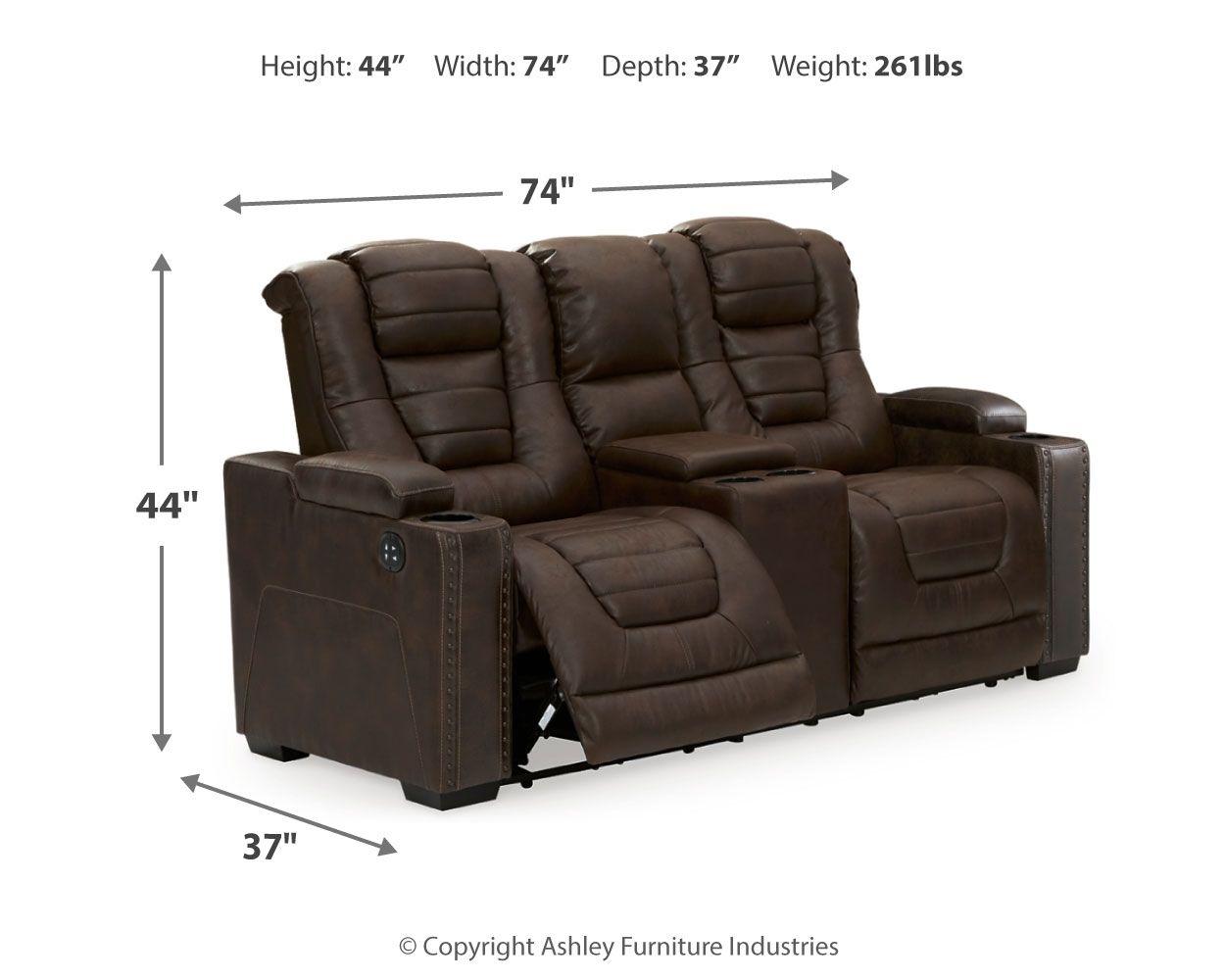 Ashley Furniture - Owner's - Thyme - Pwr Rec Loveseat/Con/Adj Hdrst - 5th Avenue Furniture