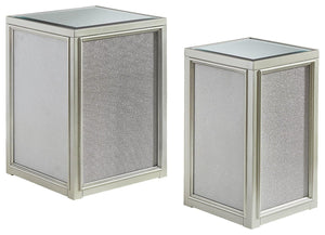 Signature Design by Ashley® - Traleena - Silver Finish - Nesting End Tables (Set of 2) - 5th Avenue Furniture