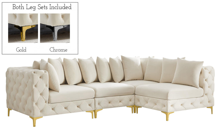 Meridian Furniture - Tremblay - Modular Sectional - Cream - Modern & Contemporary - 5th Avenue Furniture