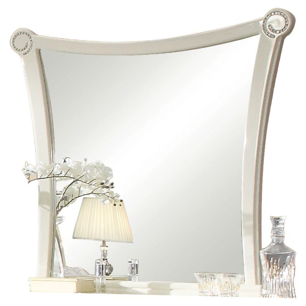 ACME - Bellagio - Mirror - Ivory High Gloss - 5th Avenue Furniture