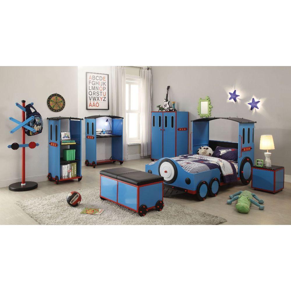 ACME - Tobi - Twin Bed - Blue/Red & Black Train - 5th Avenue Furniture