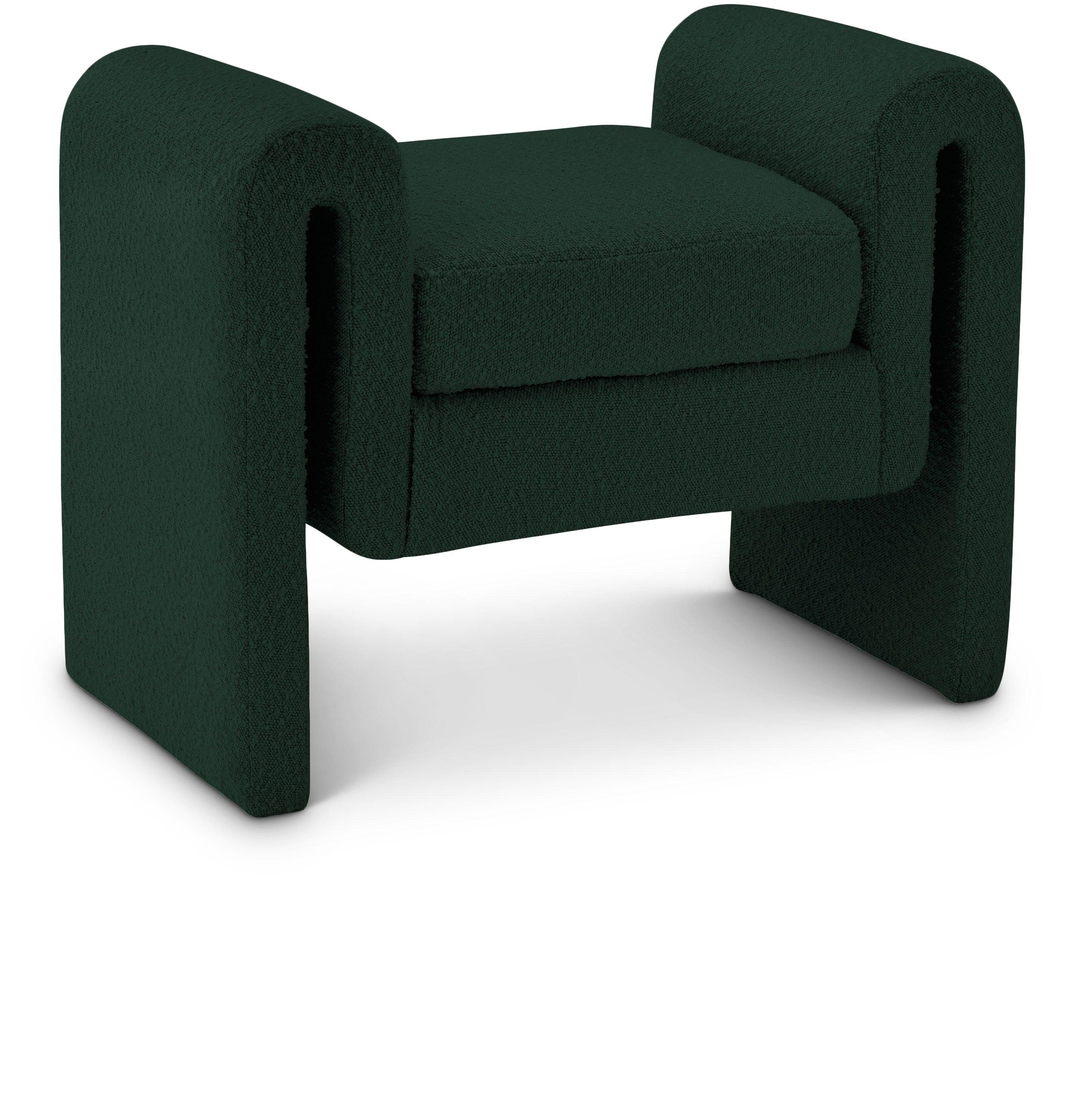 Meridian Furniture - Stylus - Bench - Green - Fabric - 5th Avenue Furniture