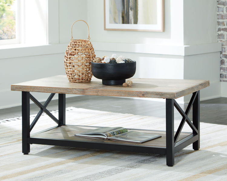 Bristenfort - Brown / Black - Rectangular Cocktail Table - 5th Avenue Furniture