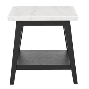 Steve Silver Furniture - Vida - Marble End Table - Black / White - 5th Avenue Furniture