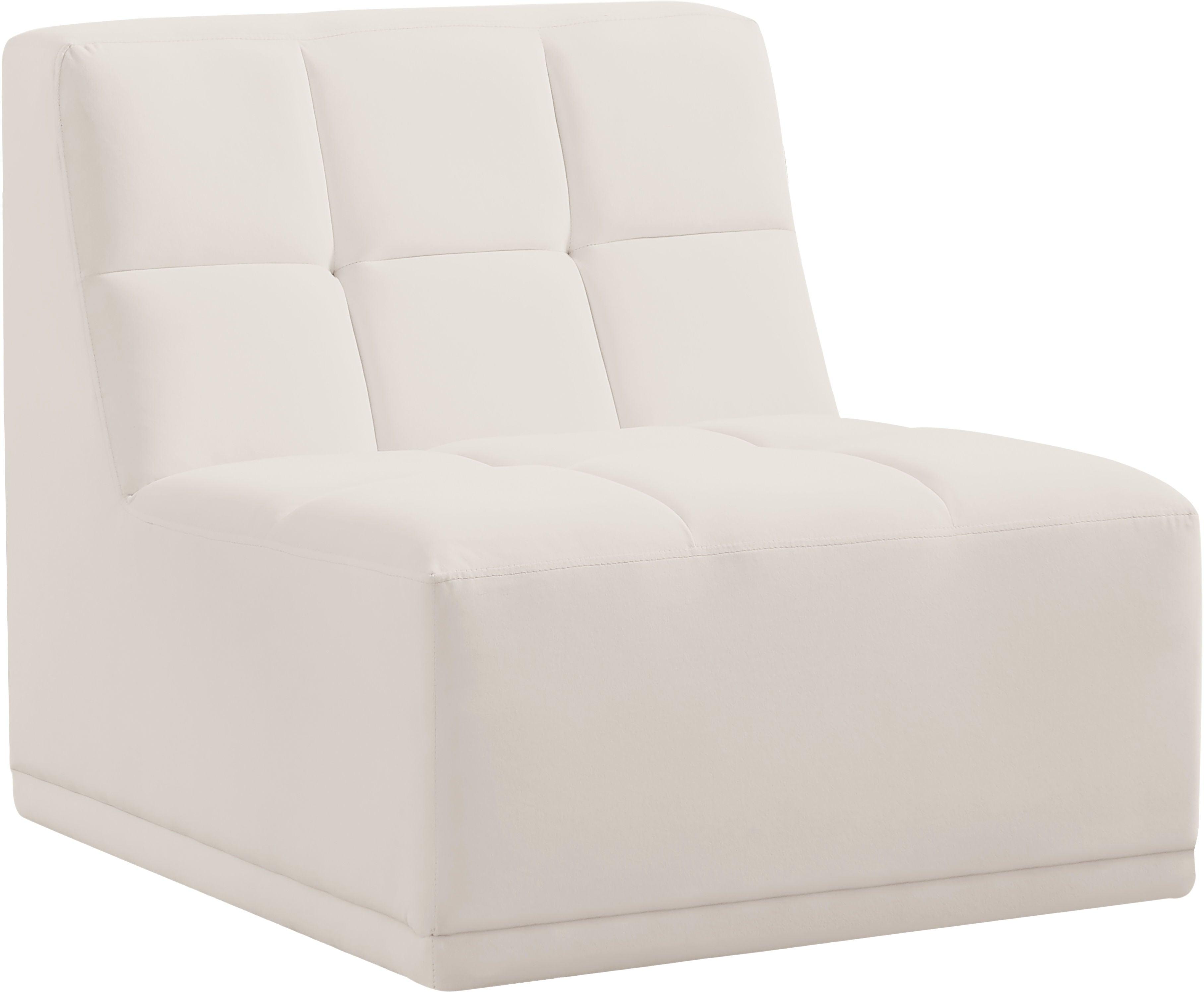 Meridian Furniture - Relax - Armless Chair - Cream - 5th Avenue Furniture