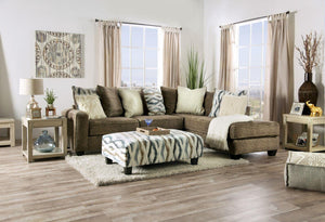 Furniture of America - Kempston - Sectional - Brown - 5th Avenue Furniture