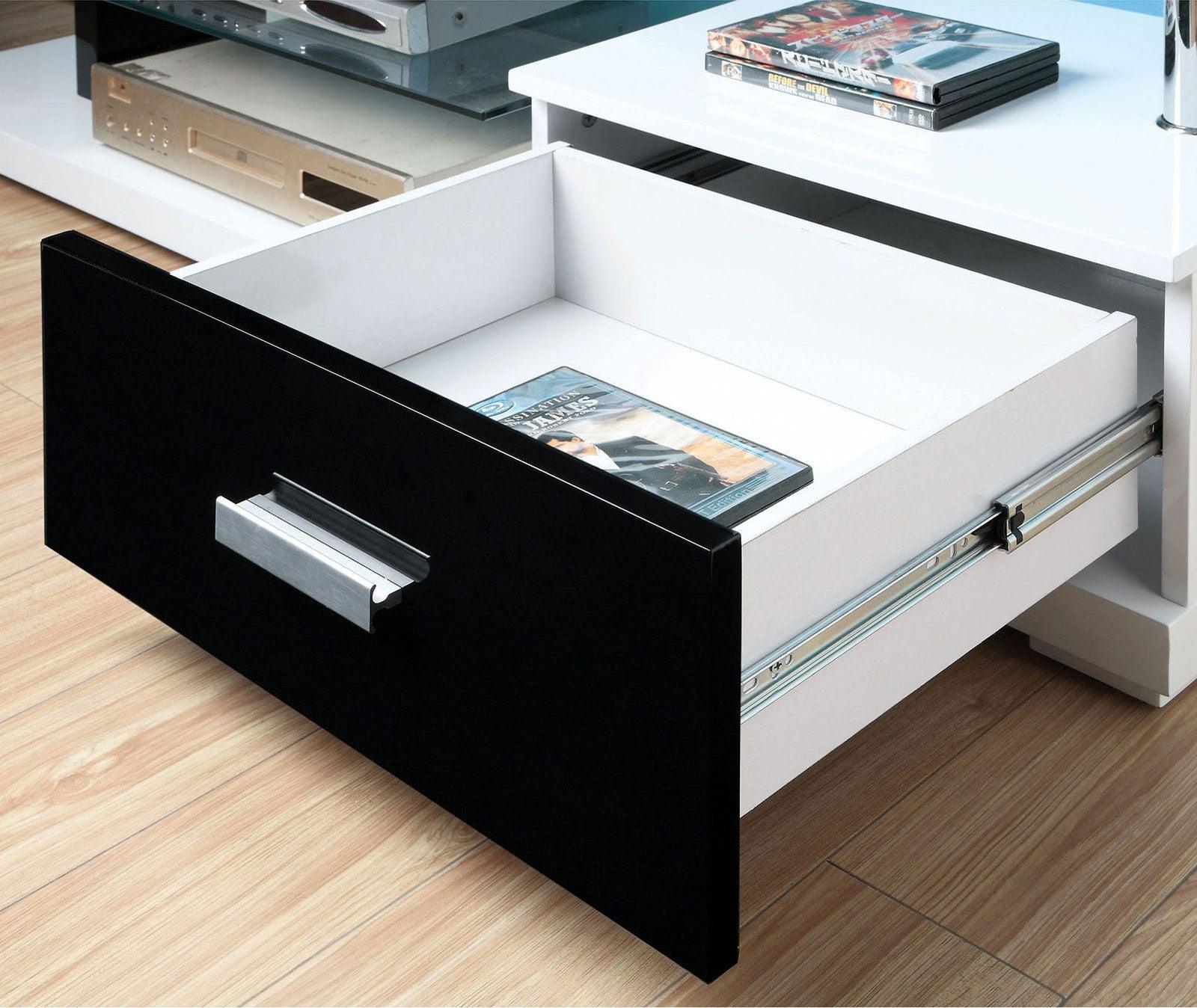 Furniture of America - Egaleo - TV Console - Black / White - 5th Avenue Furniture