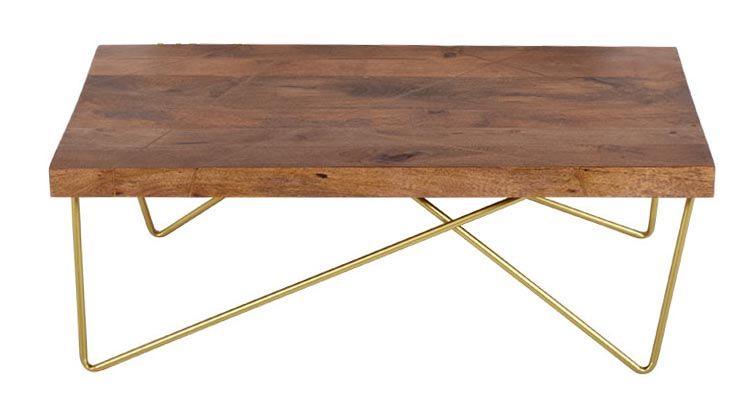Steve Silver Furniture - Walter - Brass Inlay Cocktail Table - Brown - 5th Avenue Furniture