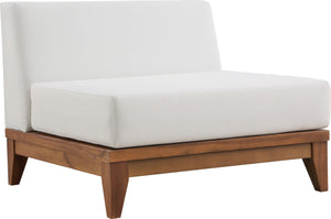 Meridian Furniture - Rio - Armless Chair - Off White - 5th Avenue Furniture