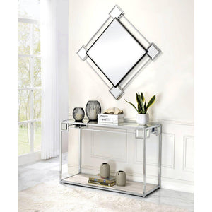 ACME - Asbury - Wall Mirror - Mirrored & Chrome - 5th Avenue Furniture