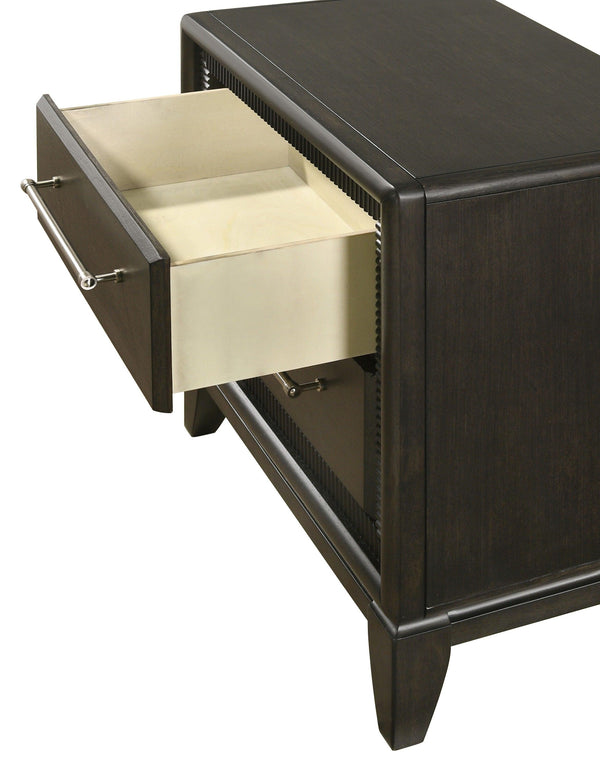 Crown Mark - Saratoga - Nightstand - Black - 5th Avenue Furniture