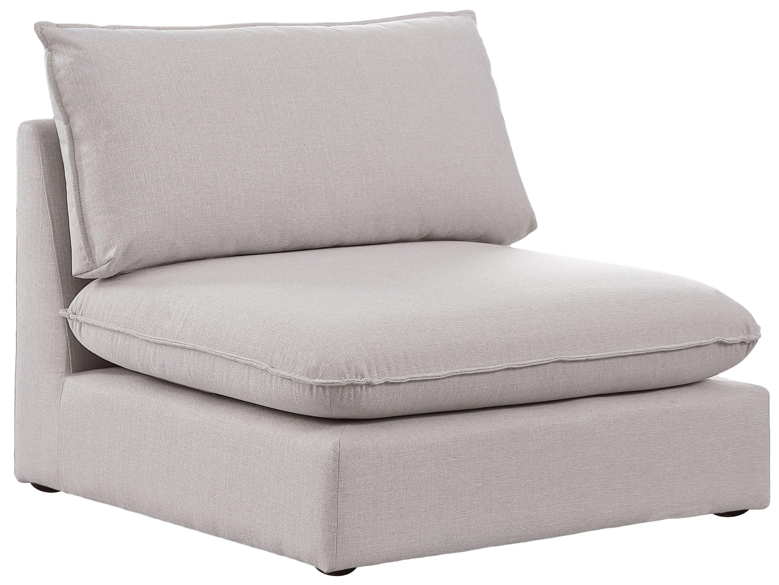 Meridian Furniture - Mackenzie - Armless Chair - Beige - 5th Avenue Furniture