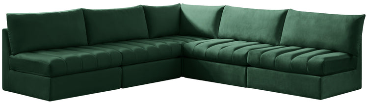 Meridian Furniture - Jacob - Modular Sectional 5 Piece - Green - 5th Avenue Furniture