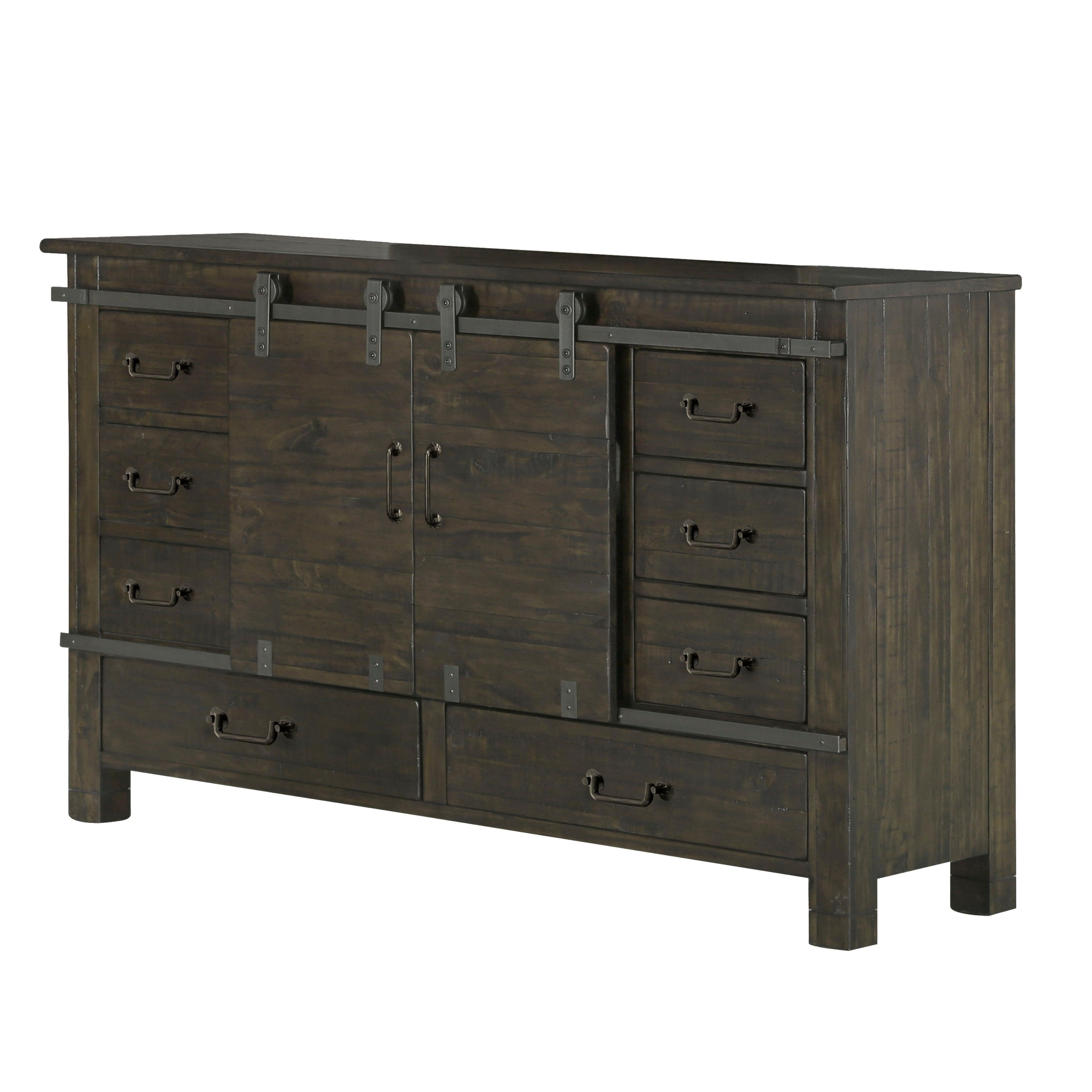 Magnussen Furniture - Abington - Sliding Door Dresser - Weathered Charcoal - 5th Avenue Furniture