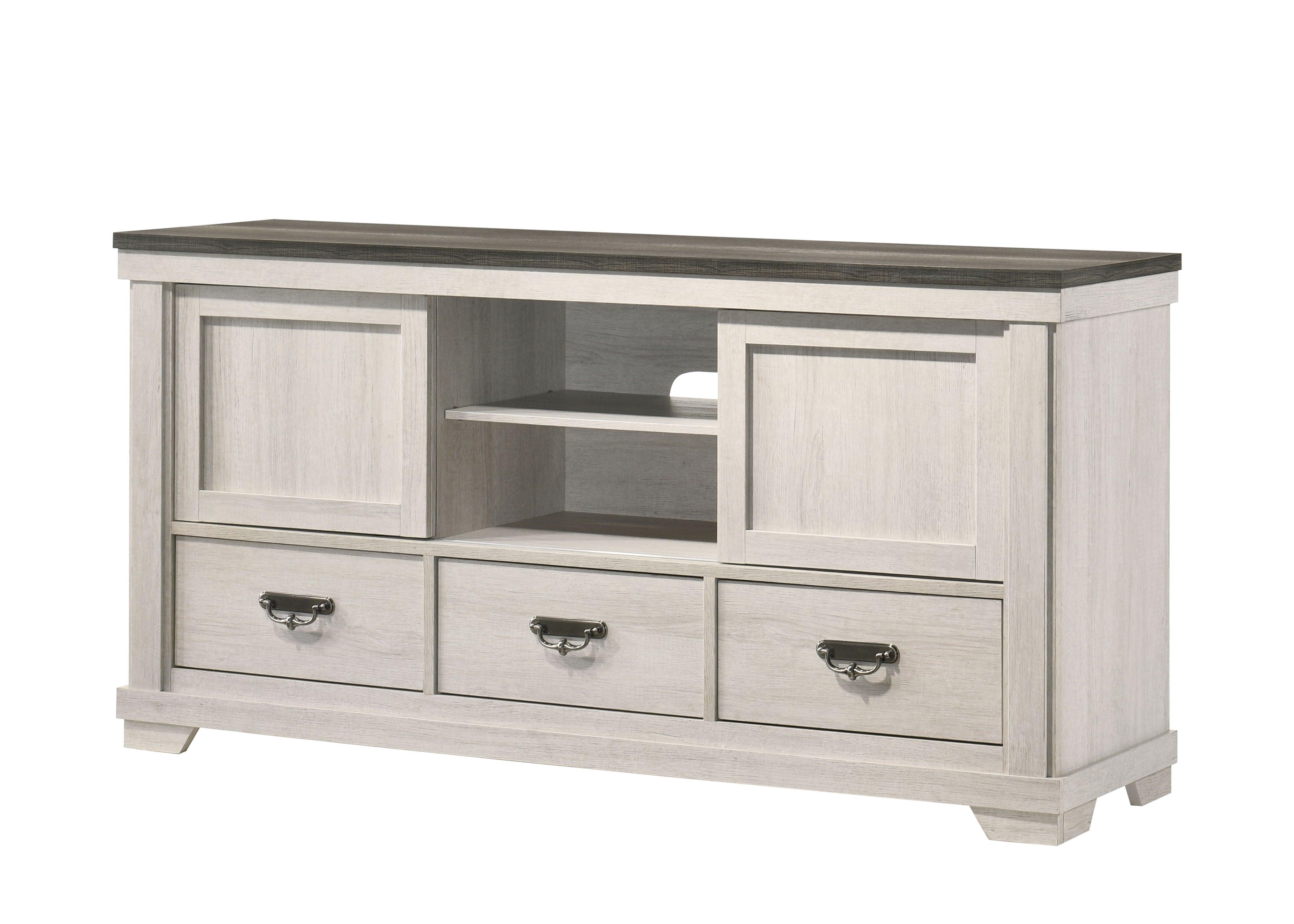 Crown Mark - Leighton - Tv Stand - White - 5th Avenue Furniture