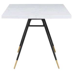 Coaster Fine Furniture - Gabrielle - Rectangular Marble Top Dining Table - White And Black - 5th Avenue Furniture