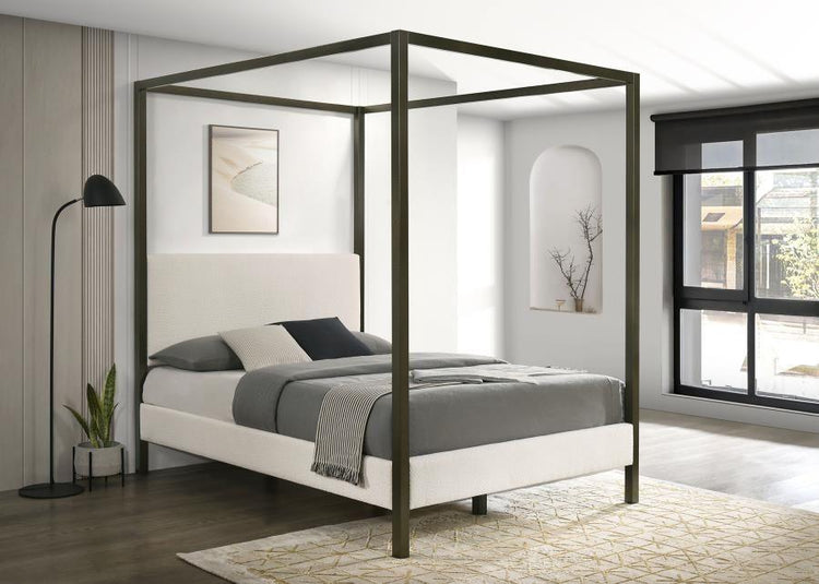 Coaster Fine Furniture - Monroe - Upholstered Canopy Platform Bed - 5th Avenue Furniture