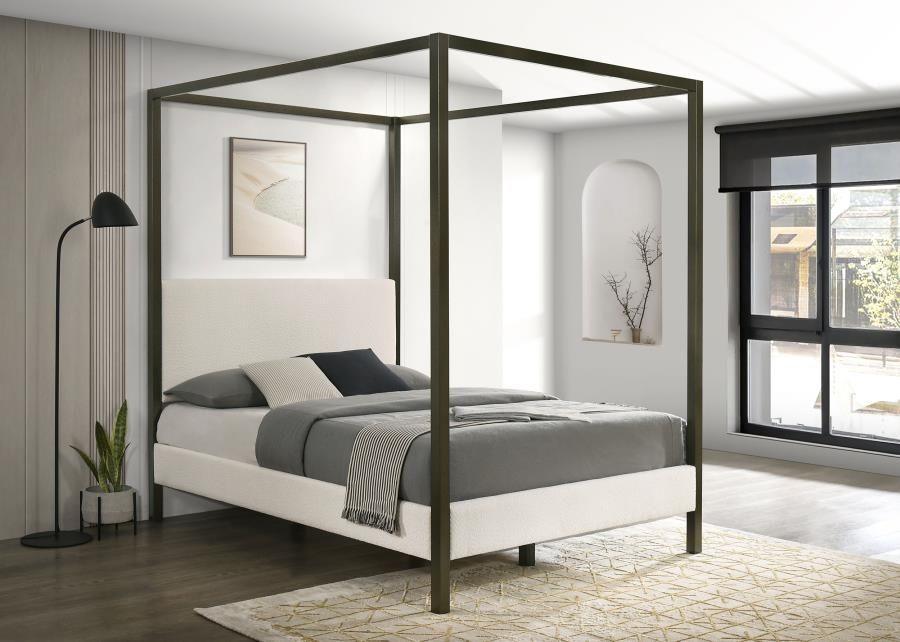 Coaster Fine Furniture - Monroe - Upholstered Canopy Platform Bed - 5th Avenue Furniture
