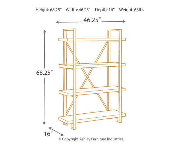 Ashley Furniture - Forestmin - Brown / Black - Bookcase - 5th Avenue Furniture