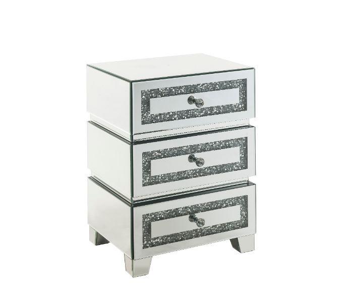 ACME - Noralie - Accent Table - Pearl Silver - Wood - 26" - 5th Avenue Furniture