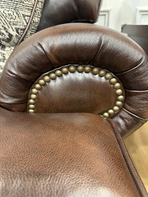 Roberto - Loveseat - Cocoa - Leather - 5th Avenue Furniture