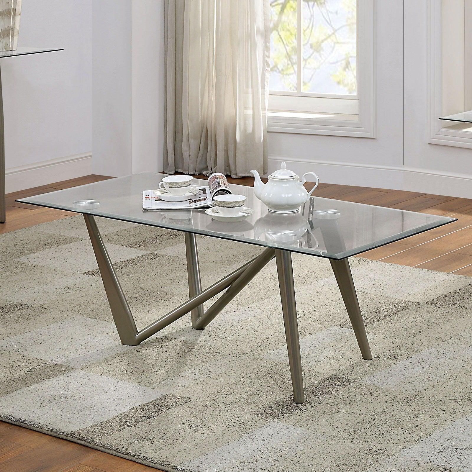 Furniture of America - Villarsglane - Sofa Table - Pearl Silver - 5th Avenue Furniture