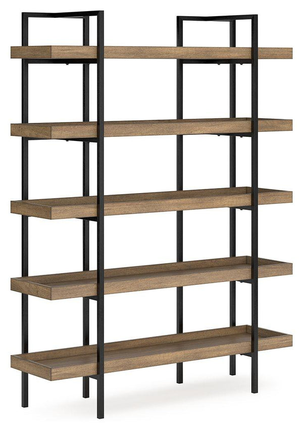 Signature Design by Ashley® - Montia - Light Brown - Bookcase - 5th Avenue Furniture