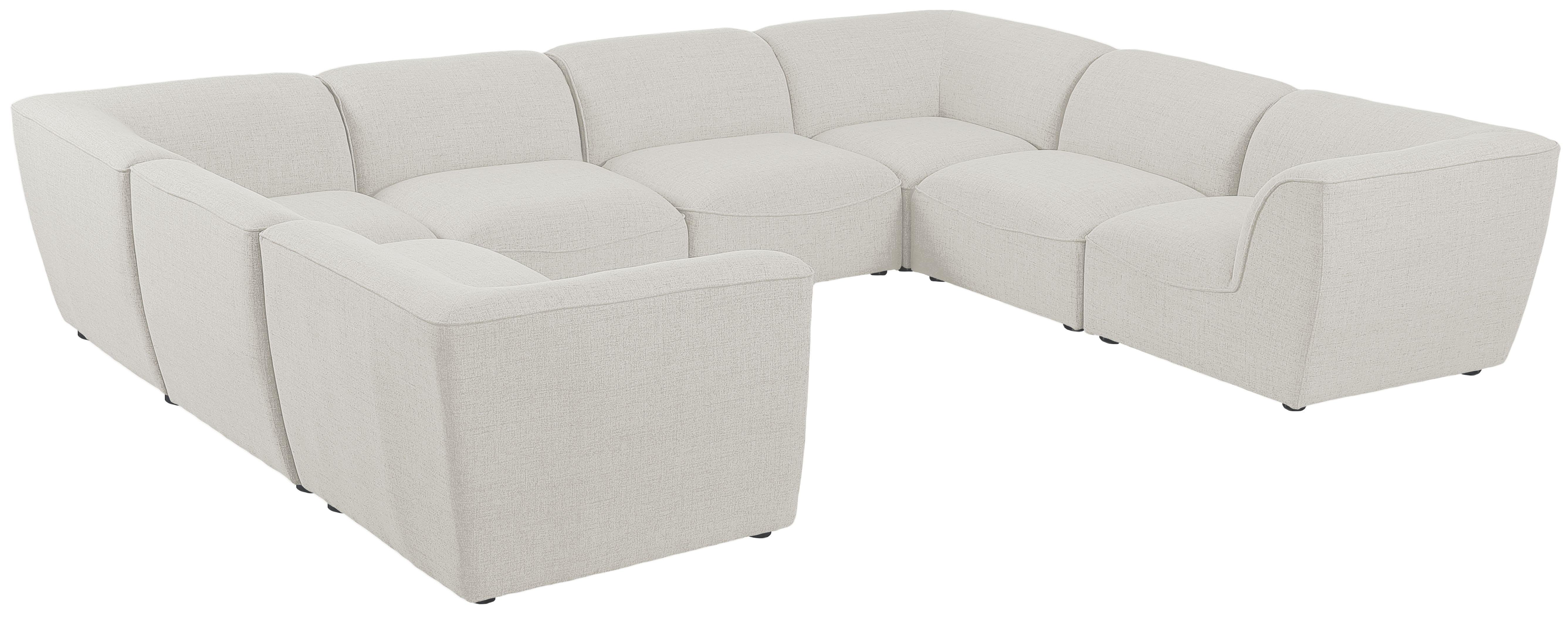Meridian Furniture - Miramar - Modular Sectional 8 Piece - Cream - 5th Avenue Furniture