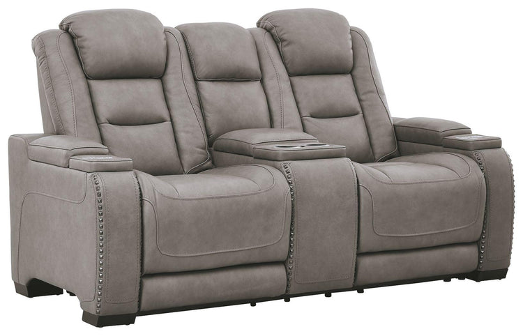 Ashley Furniture - The Man-Den - Power Reclining Loveseat - 5th Avenue Furniture