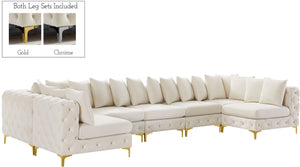 Meridian Furniture - Tremblay - Modular Sectional 7 Piece - Cream - Fabric - 5th Avenue Furniture