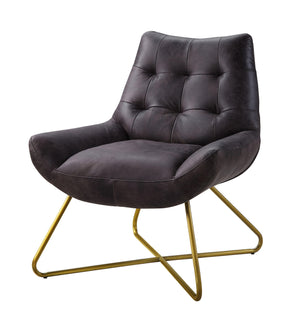 ACME - Dhalsim Accent Chair - Antique Ebony Top Grain Leather - 5th Avenue Furniture