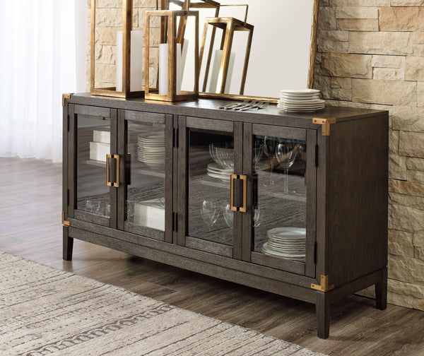 Signature Design by Ashley® - Burkhaus - Dark Brown - Dining Room Server - 5th Avenue Furniture