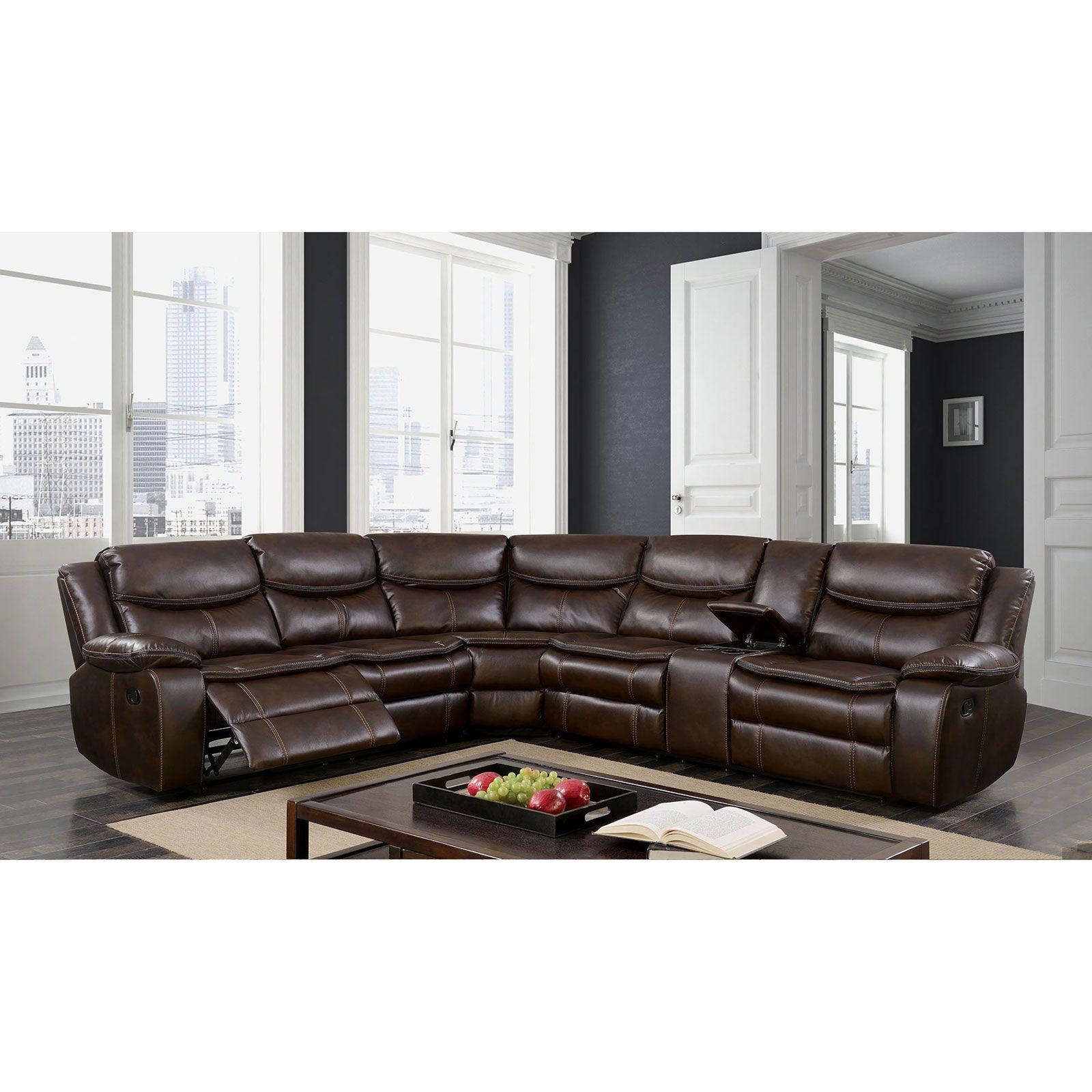 Furniture of America - Pollux - Sectional - Brown - 5th Avenue Furniture