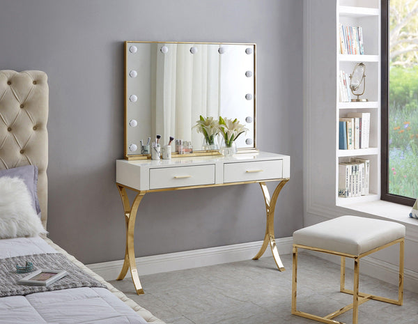 Meridian Furniture - Monroe - Vanity Desk - 5th Avenue Furniture