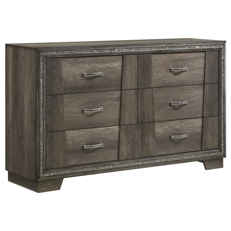 Coaster Fine Furniture - Janine - 6-Drawer Dresser - Gray - 5th Avenue Furniture