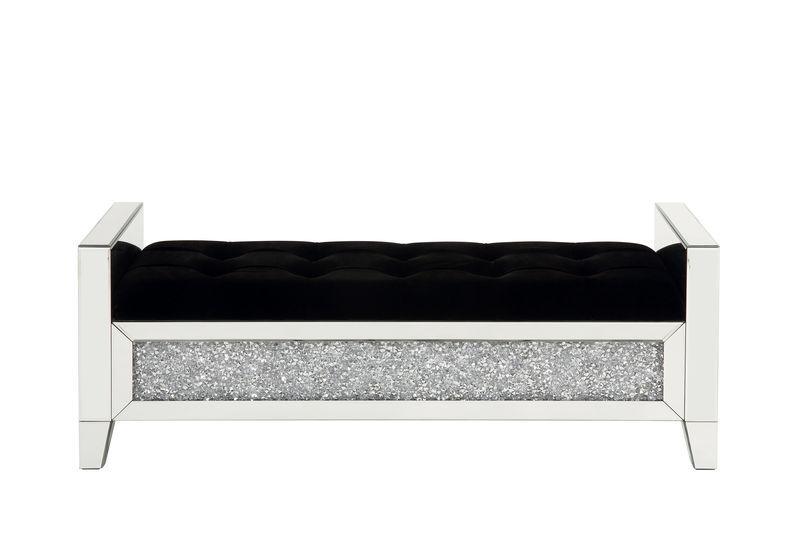 ACME - Noralie - Bench - Mirrored & Faux Diamonds - 18" - 5th Avenue Furniture