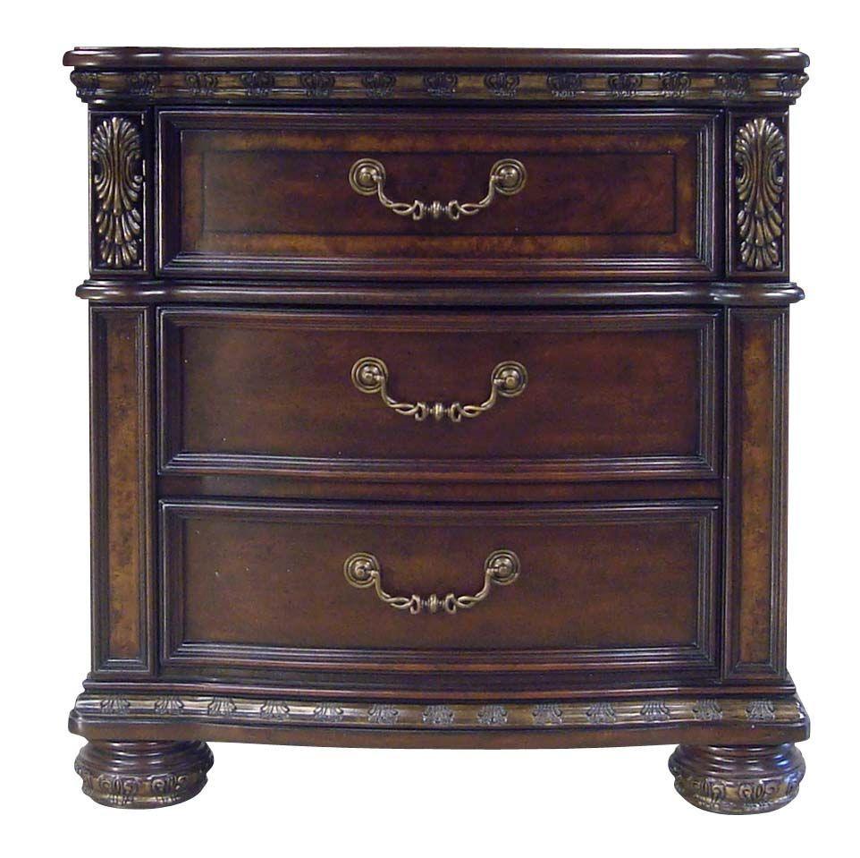 Steve Silver Furniture - Monte Carlo - Nightstand - Dark Brown - 5th Avenue Furniture