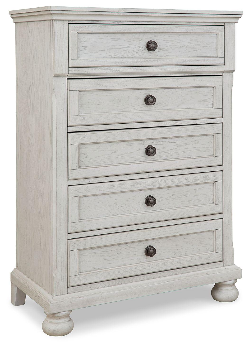 Signature Design by Ashley® - Robbinsdale - Antique White - Five Drawer Chest - Youth - 5th Avenue Furniture