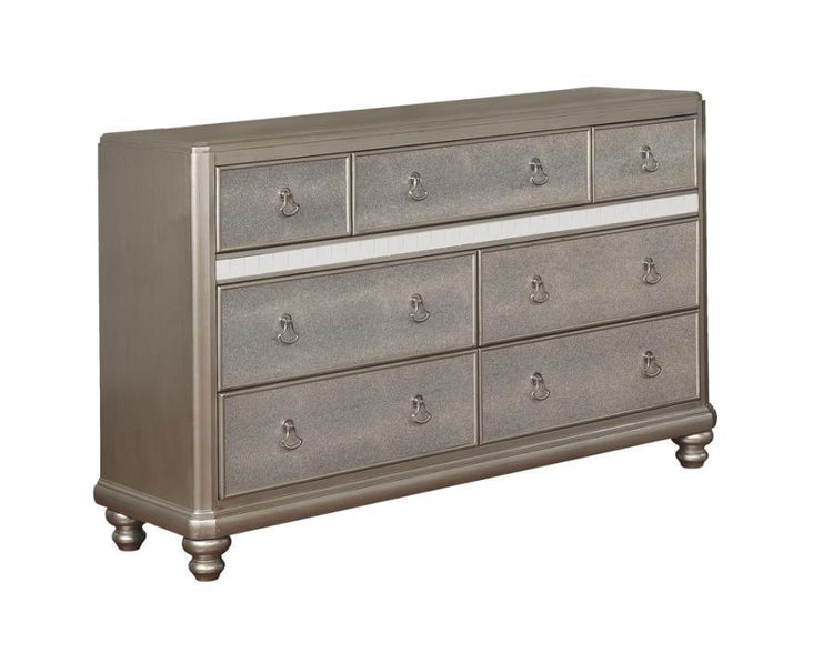 CoasterElevations - Bling Game - 7-Drawer Dresser - Metallic Platinum - 5th Avenue Furniture