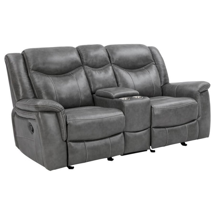 CoasterEveryday - Conrad - Upholstered Motion Loveseat - Cool Gray - 5th Avenue Furniture