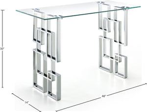 Meridian Furniture - Alexis - Console Table - Pearl Silver - 5th Avenue Furniture