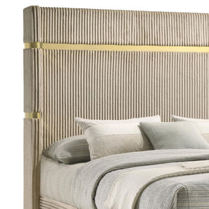 Coaster Fine Furniture - Lucia - Upholstered Wingback Panel Bed - 5th Avenue Furniture