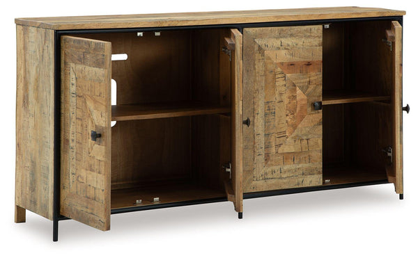 Signature Design by Ashley® - Camney - Brown / Black - Accent Cabinet - 5th Avenue Furniture