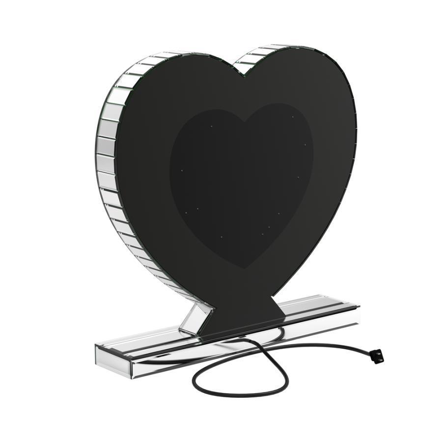 CoasterEveryday - Euston - Heart Shape Table - Mirror Silver - 5th Avenue Furniture