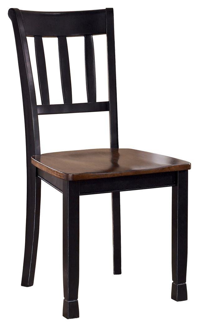 Signature Design by Ashley® - Owingsville - Black / Brown - Dining Room Side Chair (Set of 2) - 5th Avenue Furniture