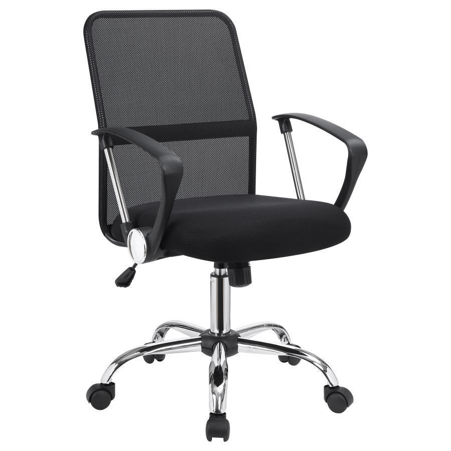 CoasterEveryday - Gerta - Office Chair With Mesh Backrest - Black And Chrome - 5th Avenue Furniture