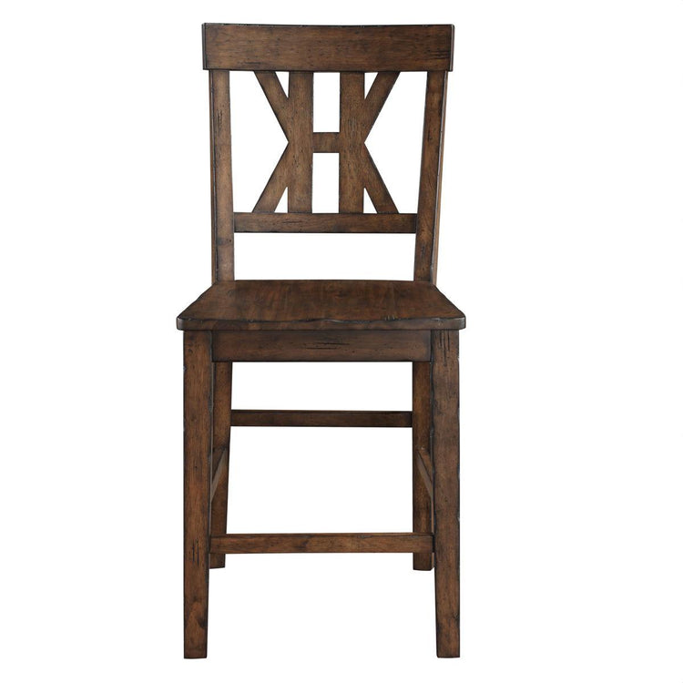 Steve Silver Furniture - Auburn - Counter Stool (Set of 2) - Dark Brown - 5th Avenue Furniture