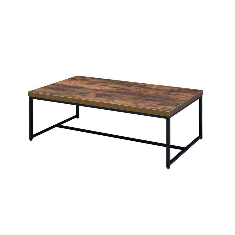 ACME - Bob - Coffee Table - Weathered Oak & Black - 5th Avenue Furniture